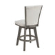 Core Swivel Counter Height Chair Set of 2 | Gray Velvet Flared Back