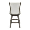 Core Swivel Counter Height Chair Set of 2 | Gray Velvet Flared Back