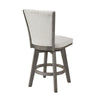 Core Swivel Counter Height Chair Set of 2 | Gray Velvet Flared Back