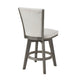 Core Swivel Counter Height Chair Set of 2 | Gray Velvet Flared Back