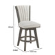 Core Swivel Counter Height Chair Set of 2 | Gray Velvet Flared Back