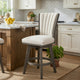 Core Swivel Counter Height Chair Set of 2 | Gray Velvet Flared Back