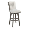 Core Swivel Pub Height Chair Bar Stool Set of 2 | Gray Velvet Flared Back