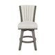 Core Swivel Pub Height Chair Bar Stool Set of 2 | Gray Velvet Flared Back
