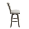 Core Swivel Pub Height Chair Bar Stool Set of 2 | Gray Velvet Flared Back
