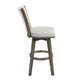 Core Swivel Pub Height Chair Bar Stool Set of 2 | Gray Velvet Flared Back