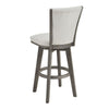 Core Swivel Pub Height Chair Bar Stool Set of 2 | Gray Velvet Flared Back
