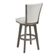 Core Swivel Pub Height Chair Bar Stool Set of 2 | Gray Velvet Flared Back