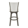 Core Swivel Pub Height Chair Bar Stool Set of 2 | Gray Velvet Flared Back