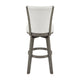 Core Swivel Pub Height Chair Bar Stool Set of 2 | Gray Velvet Flared Back