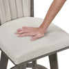 Core Swivel Pub Height Chair Bar Stool Set of 2 | Gray Velvet Flared Back