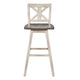 Ati Swivel Pub Height Chair Bar Stool Set of 2 | Distressed Gray and White