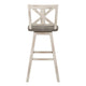 Ati Swivel Pub Height Chair Bar Stool Set of 2 | Distressed Gray and White