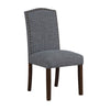 Keya Dining Side Chair Set of 2 | Gray Polyester | Wire Brushed Brown