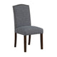 Keya Dining Side Chair Set of 2 | Gray Polyester | Wire Brushed Brown