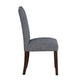 Keya Dining Side Chair Set of 2 | Gray Polyester | Wire Brushed Brown