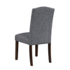 Keya Dining Side Chair Set of 2 | Gray Polyester | Wire Brushed Brown