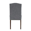 Keya Dining Side Chair Set of 2 | Gray Polyester | Wire Brushed Brown
