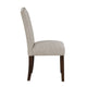 Keya Dining Side Chair Set of 2 | Taupe Polyester | Wire Brushed Brown