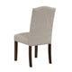 Keya Dining Side Chair Set of 2 | Taupe Polyester | Wire Brushed Brown