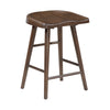 Vira 24" Counter Height Stool Set of 2 | Saddle Seat | Brown Wood
