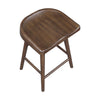 Vira 24" Counter Height Stool Set of 2 | Saddle Seat | Brown Wood