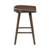 Vira 24" Counter Height Stool Set of 2 | Saddle Seat | Brown Wood