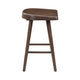 Vira 24" Counter Height Stool Set of 2 | Saddle Seat | Brown Wood