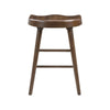 Vira 24" Counter Height Stool Set of 2 | Saddle Seat | Brown Wood