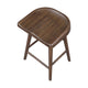 Vira 24" Counter Height Stool Set of 2 | Saddle Seat | Brown Wood