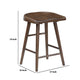 Vira 24" Counter Height Stool Set of 2 | Saddle Seat | Brown Wood