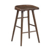 Vira 30" Bar Height Stool Set of 2 | Saddle Seat w Footrest | Brown Wood