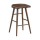 Vira 30" Bar Height Stool Set of 2 | Saddle Seat w Footrest | Brown Wood