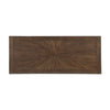 Vira Counter Height Table | Trestle Base | Metal Footrest | Brown Wood 78"