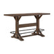 Vira Bar Height Pub Table | Trestle Base | Metal Footrest | Brown Wood 78"