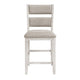 Vile Counter Height Chair Set of 2 | Gray Polyester | Distress Antique White