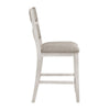 Vile Counter Height Chair Set of 2 | Gray Polyester | Distress Antique White