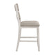 Vile Counter Height Chair Set of 2 | Gray Polyester | Distress Antique White