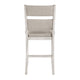 Vile Counter Height Chair Set of 2 | Gray Polyester | Distress Antique White