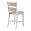 Vile Counter Height Chair Set of 2 | Gray Polyester | Distress Antique White