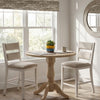 Vile Counter Height Chair Set of 2 | Gray Polyester | Distress Antique White