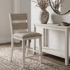Vile Counter Height Chair Set of 2 | Gray Polyester | Distress Antique White