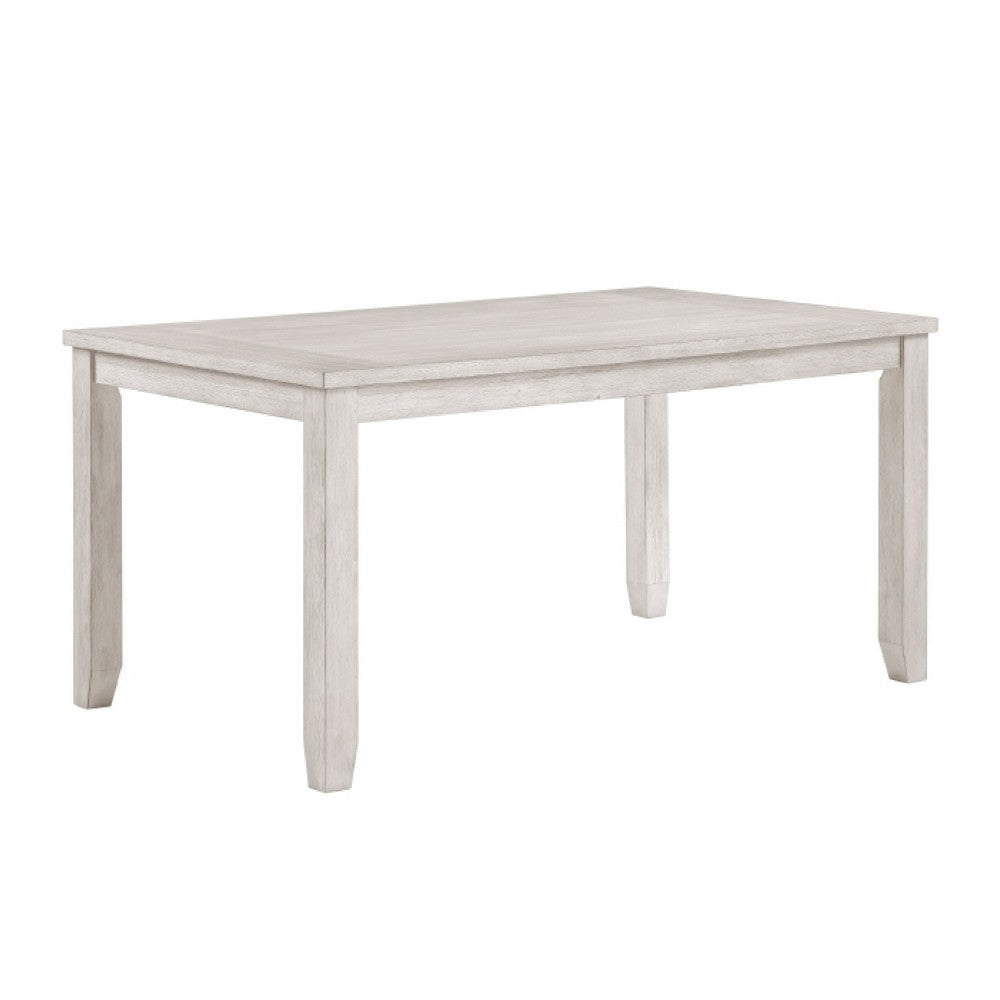 Vile Counter Height Table | 60" Rectangular | Distressed Antique White