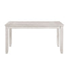 Vile Counter Height Table | 60" Rectangular | Distressed Antique White