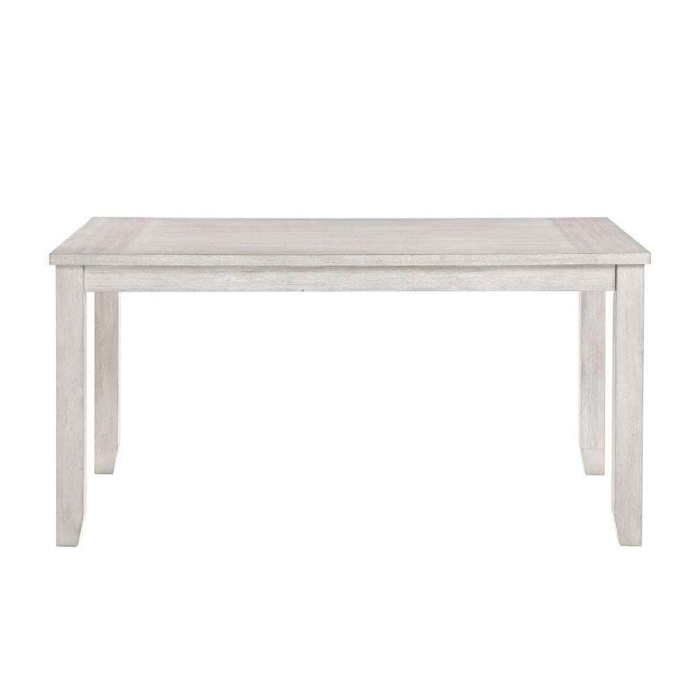 Vile Counter Height Table | 60" Rectangular | Distressed Antique White