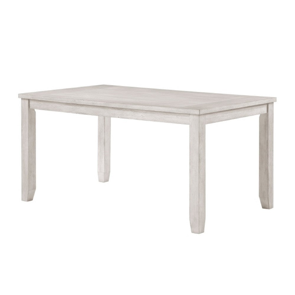 Vile Counter Height Table | 60" Rectangular | Distressed Antique White