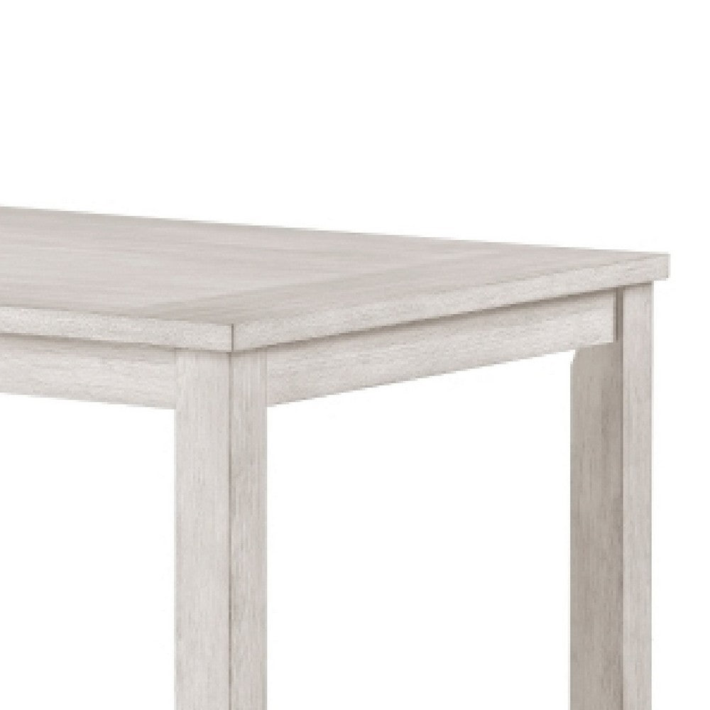 Vile Counter Height Table | 60" Rectangular | Distressed Antique White
