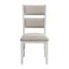 Vile Dining Side Chair Set of 2 | Gray Polyester | Distress Antique White