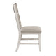 Vile Dining Side Chair Set of 2 | Gray Polyester | Distress Antique White