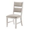 Vile Dining Side Chair Set of 2 | Gray Polyester | Distress Antique White